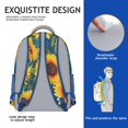thumbnail image 5 of Country Rustic Sunflower Backpack - Breathable & Comfortable Student Bookbag for Daily Use, 5 of 6