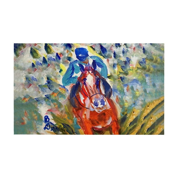 Betsy Drake Interiors Horse Finishing Door Mat 30x50