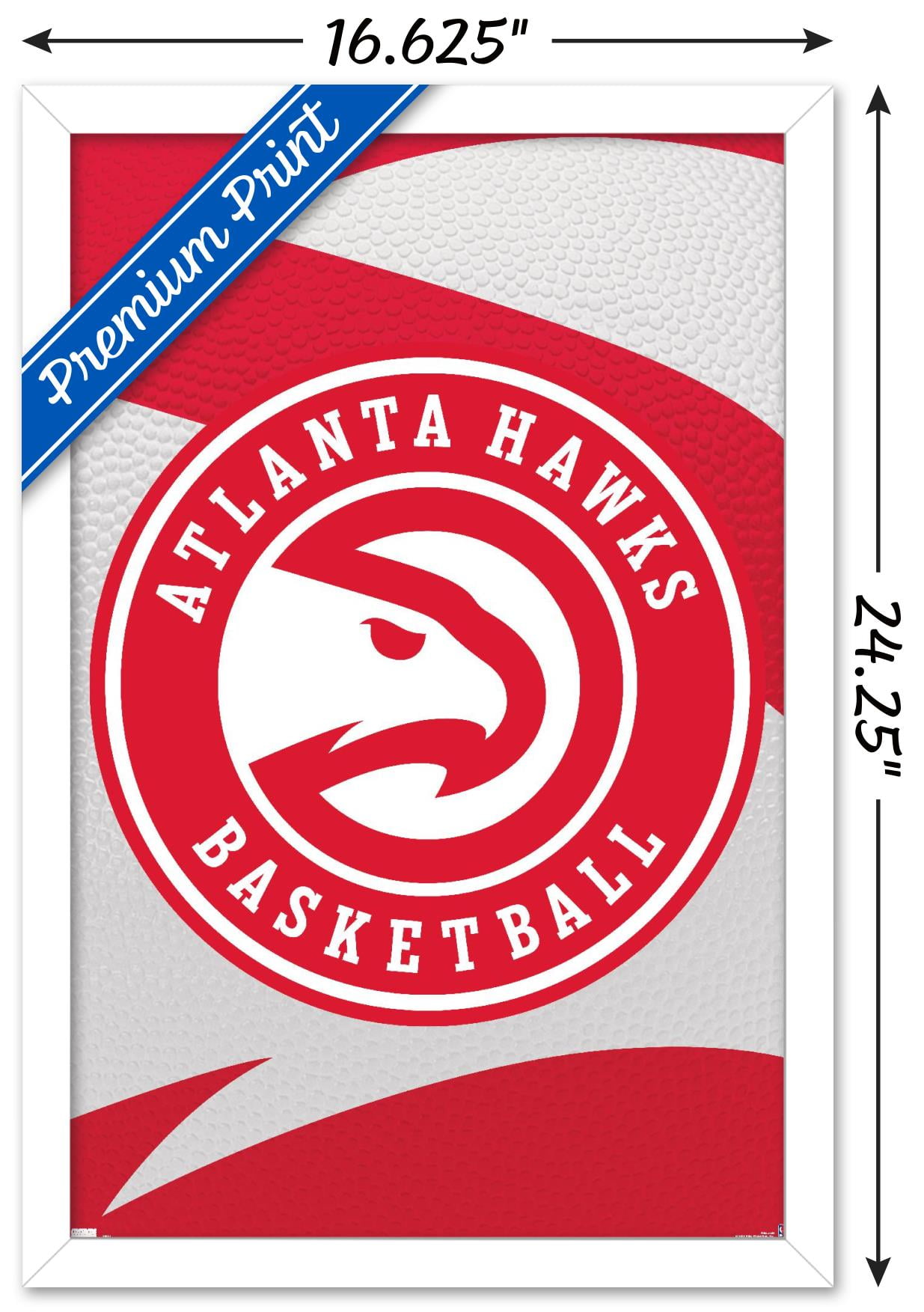 NBA Atlanta Hawks - Logo 20 Wall Poster, 14.725" x 22.375", Framed