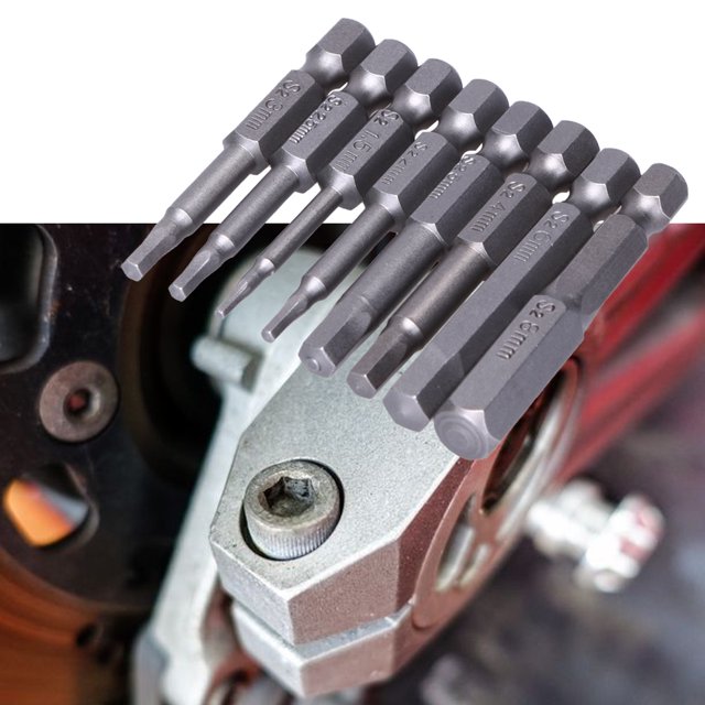 Puntas De Destornillador De Cabeza Hexagonal Juego de destornilladores de precisión de 8 piezas de puntas de destornillador de cabeza hexagonal antioxidantes de 50 mm y 1/4 de pulgada Ndcxsfigh Para estrenar
