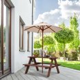 thumbnail image 3 of Gymax Table de Pique-Nique pour Enfants d'Extérieur à 4 Places avec Parasol Pliant, 3 of 10
