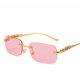 thumbnail image 2 of Gafas de sol cuadradas sin marco decorativas, gafas de sol retro de metal para mujer, gafas de moda para hombre, 2 of 4