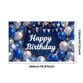 thumbnail image 3 of Decorative Design Happy Birthday Banner Polyester Material Celebration Banner for Birthday Party Indoor Decoration Photo Shoot, 3 of 7