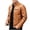 Khaki, variant on UVEASISHA Mens Leather Jackets Button Stand Collar PU Bomber Jacket Big and Tall Fashion Motorcycle Jackets Fall Winter Full Zip Lightweight Windbreakers Khaki 5XL