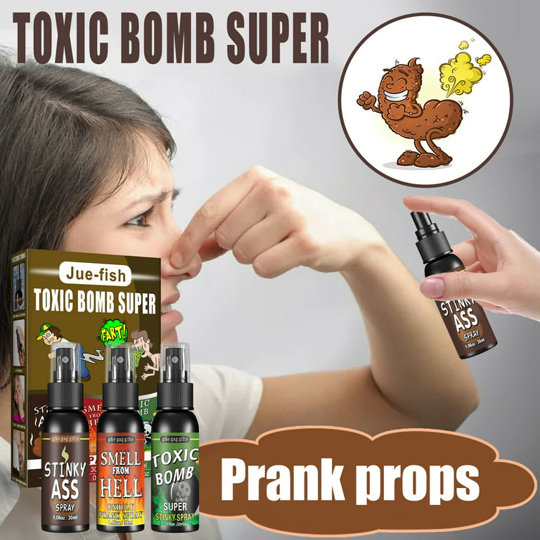 1/3PCS 30ML Super Fart Spary Gag Prank Poop Smell Liquid Spray Bottle Stink  Bomb Smelly Props April Fools' Day Party Funny Toys