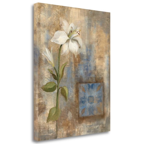 Tangletown Art, 40 x 32 "Lily and Tile " by Silvia Vassileva, Gallery Wrap Canva