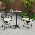 thumbnail image 5 of Costway 24” Patio Round Bar Table with Carved Texture for Garden Backyard Balcony, Poolside, 5 of 10
