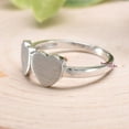 thumbnail image 2 of Double Hearts Dainty Love Ring, Sterling Silver Brushed Heart Ring Womens, Womens Promise Ring, Everyday Jewelry, Heart Promise Ring, Gift Ring Size-4.75, 2 of 3