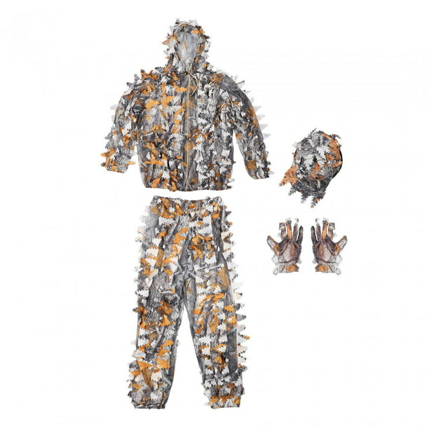 jinwen 3D Ghillie Suit Set Hunting Woodland Jacket with Pants ...