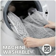 thumbnail image 4 of OEAKAY Bath Rug and Mat, Soft Luxury Chenille Bath Rug for Bathroom, Washable Shower Mat Non-Slip, Absorbent Shaggy Bath Rugs, Light Gray Bathroom Rug, 16"x24", 4 of 6
