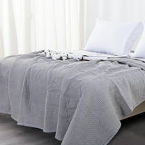 Flxxie 3 Layers Cotton Muslin Bed Blanket, Ultra Soft Breathable for All Season, King, 106x92 inches