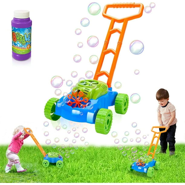 Bubble Lawn Mower with Bubble Tool for 3 4 5 6 Year Old Kids Outdoor ...