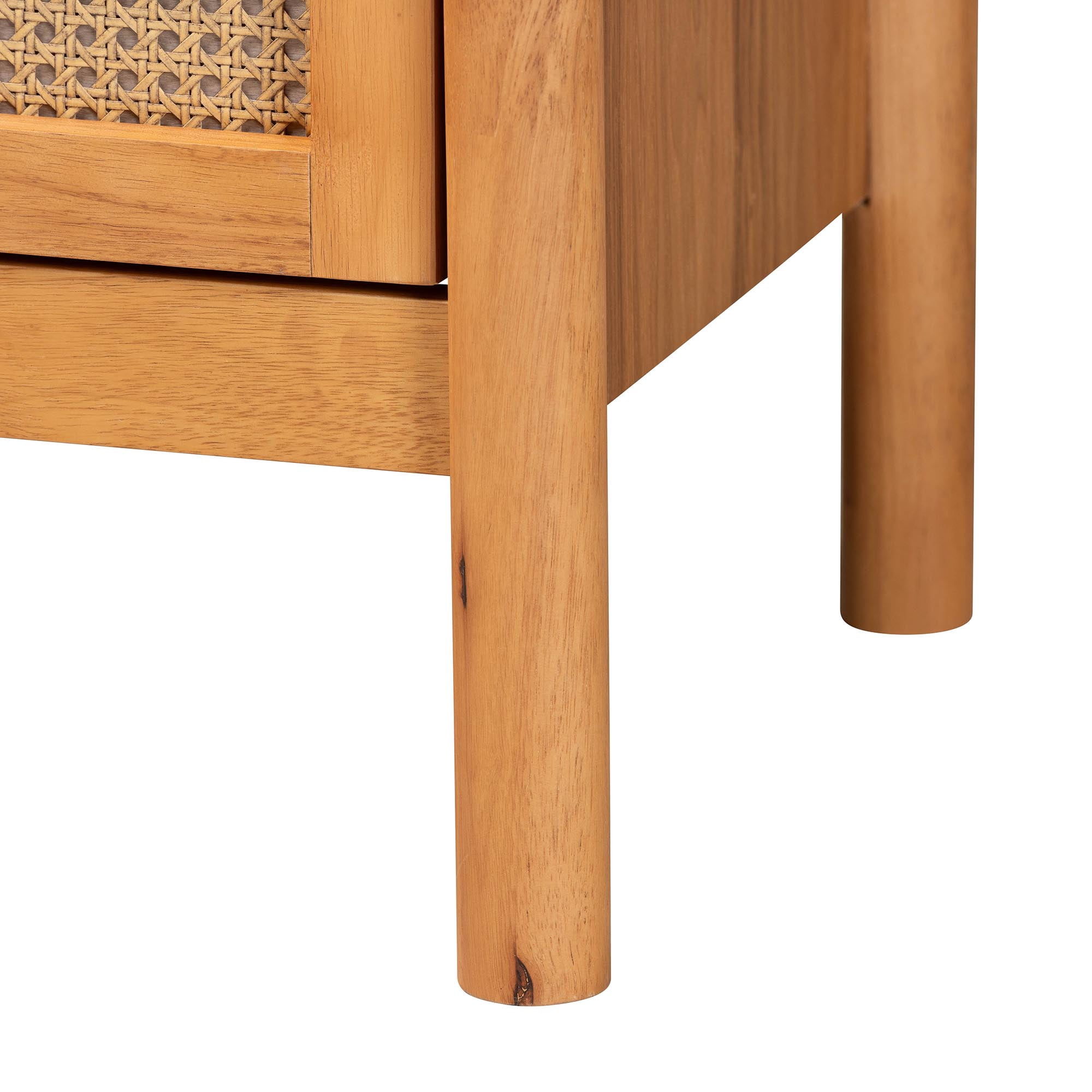 Baxton Studio Jenn Japandi Chest, 4-Drawer, Golden Brown