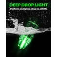 thumbnail image 4 of BLUEWING 3pcs Fishing Deep Drop Light with Stainless Steel Swivel and Clip Deep Sea Fishing Light 2000 ft Underwater Fish Attracting Lamp for Swordfish, Tuna, Grouper, 4.3", Green, 4 of 7