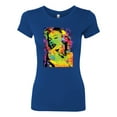 thumbnail image 2 of Colorful Woman Marilyn Monroe Pop Culture Womens Slim Fit Junior Tee, Royal, Small, 2 of 3