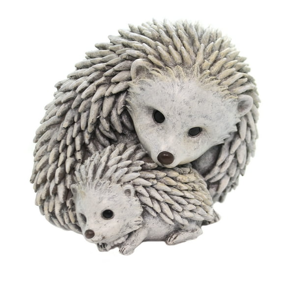 Home & Garden Hedgehog & Baby Statue Polyresin Spring Summer Outdoor 12086.