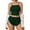 Green, variant on Ribbed Pajamas Set for Women Sexy Cami with Side Slit Shorts Sleepwear Lingerie 2 Piece Pjs Nightwear