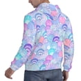 thumbnail image 6 of Fotbe Men's Hoodie with Watercolor Sea Shells 1 Pattern - Kangaroo Pocket Pullover Hooded Sweatshirt, Perfect for Daily Wear, Travel, and Home-3X-Large, 6 of 7