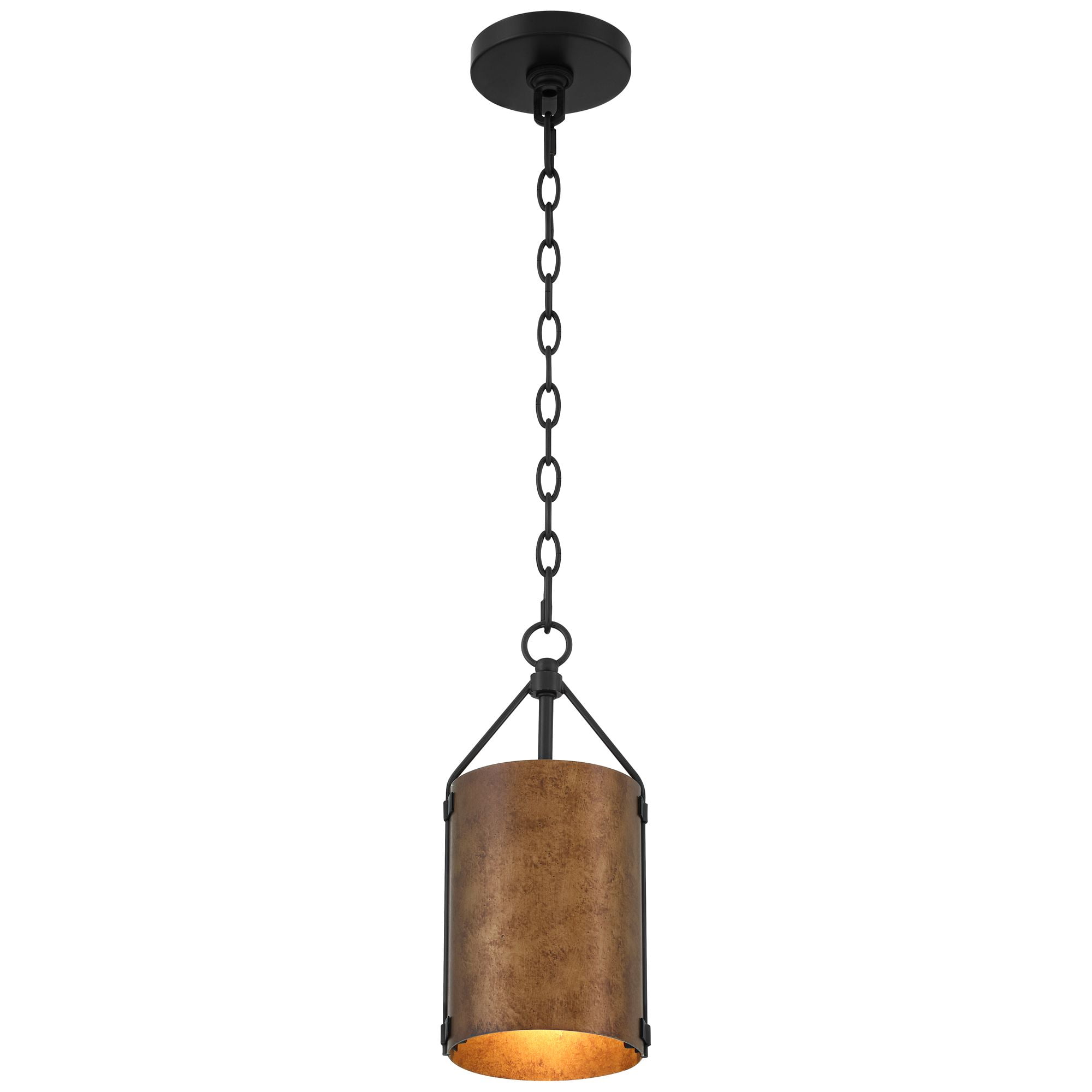Possini Euro Design Julian 6" Farmhouse Rustic Pendant Ceiling Light Fixture Dining Room Over Table Drum Black Bronze Finish Mini