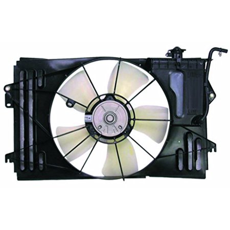 Dual Radiator and Condenser Fan Assembly - Pacific Best Inc For/Fit TO3115125 03-08 Toyota Corolla ex.XRS 03-08 Matrix 03-08 Pontiac Vibe COLOR MAY