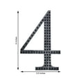 thumbnail image 2 of Efavormart 6" Number 4 Black Self-Adhesive Rhinestone Number Stickers for DIY Crafts, Handicraft Art, Graduation Cap Decorations Birthday Party, Wedding Alpha-Numeric stickers, 2 of 8