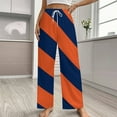 thumbnail image 2 of Orange & Navy Blue Photographic Print Pajamas For Women Loose Retro Night Pajama Pants Comfortable Sleepwear Bottoms Homewear, 2 of 6