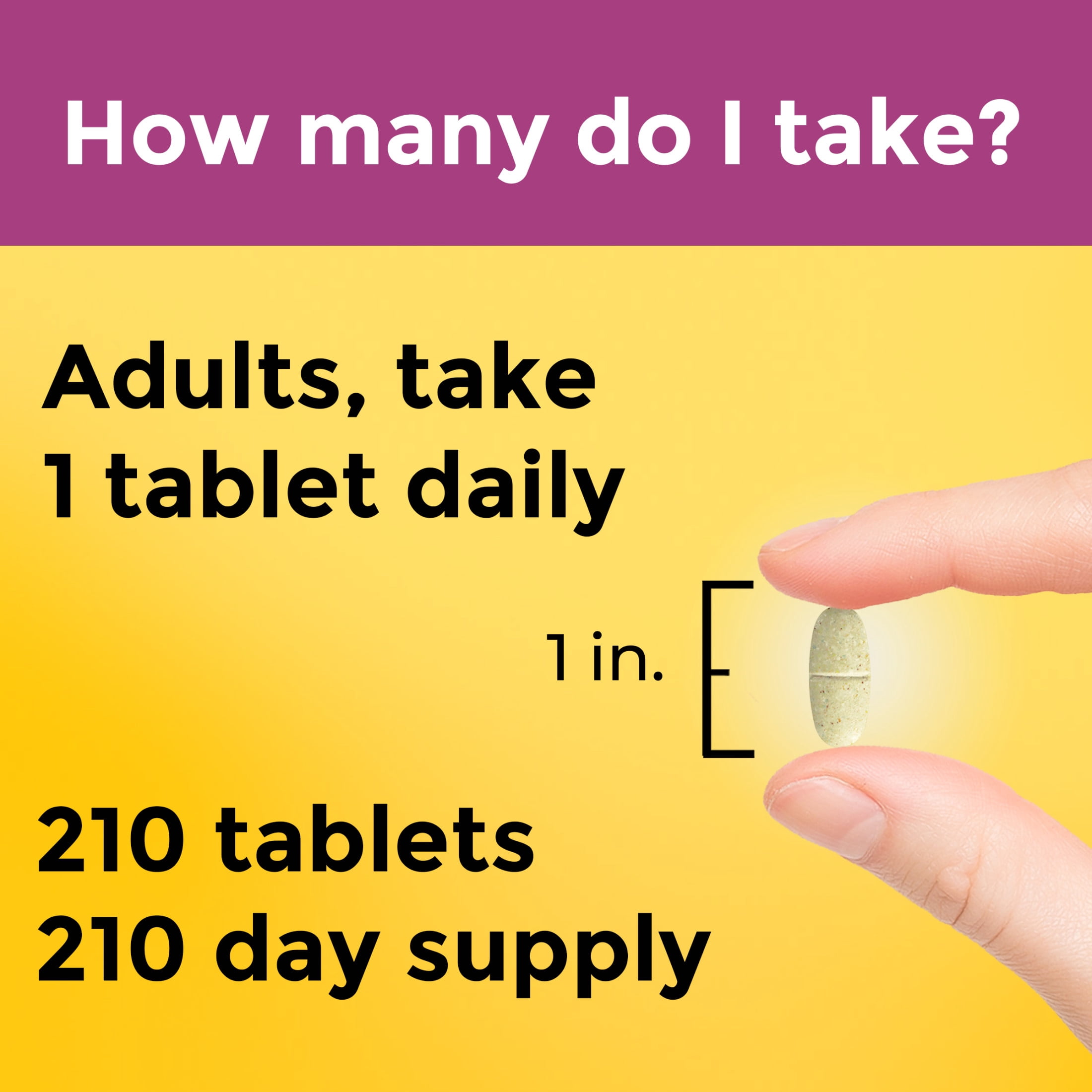 Nature Made Multivitamin For Women 50+ with No Iron Tablets, Women's Multivitamin, 210 Count