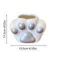 thumbnail image 3 of Cute Cat Paw Planter, Small Succulent Pot with Drainage Holes, Vinyl Flower Pot for Desk Decor, Gift for Plant and Cat Lovers, 3 of 9