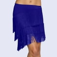 thumbnail image 2 of Jamsmile Women Skirts Bohemian Style Asymmetrical Hem Mini Skirts Flowy Tassels Casual Party Wear Dance Skirts, 2 of 4