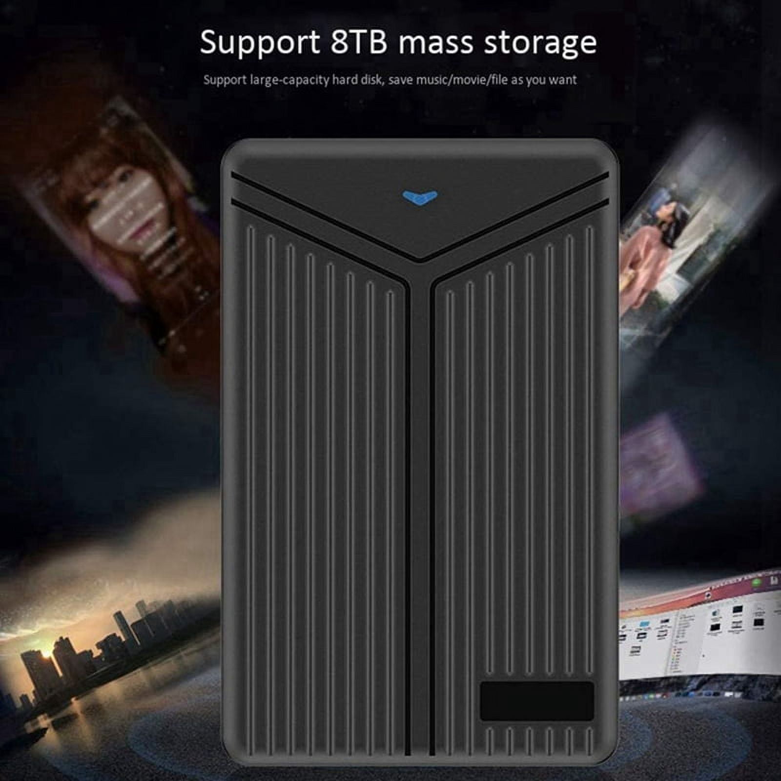 4X USB 3.1 Mobile Hard Disk Box 2.5 Inch Hard Disk Box SSD Enclosure Support 15mm Hard Drive for Computer Notebook