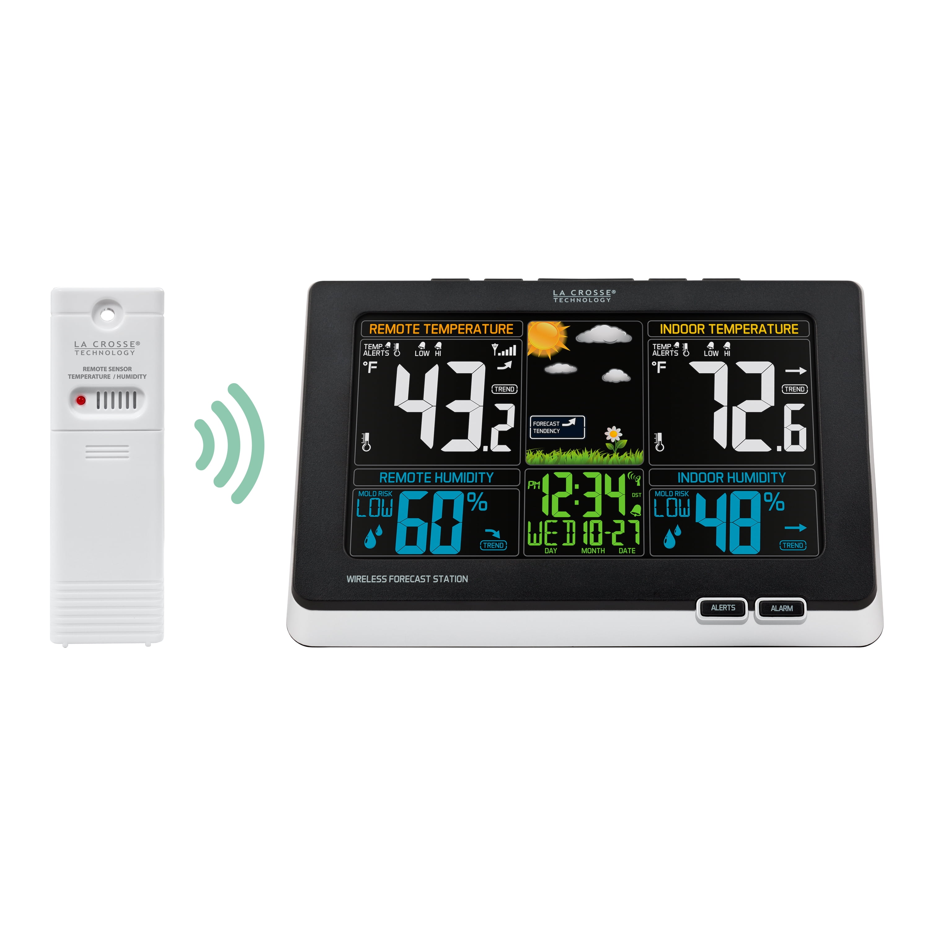 La Crosse Technology Wireless Color Weather Station with Mold Indicator, 1 Ea., 308-1414MB