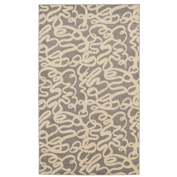 Capri Sasha Light Grey 43 x 73 Area Rug 100% Polypropylene Transitional Design
