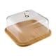 thumbnail image 1 of Soporte para tartas con tapa, plato de madera para tartas con tapa, base de madera, bandeja para servir frutas, cúpula de postre con base para, 1 of 9