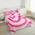 thumbnail image 3 of Manfei Geometric Lines Print Bedding Comforter Set,Waves Stripes Pattern Twin Comforter Sets,Minimalism Striped Bedding Set For Teens,Breathable Home Decor Reversible,2pcs, 3 of 8