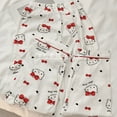 thumbnail image 6 of Cute Hello Kitty Kuromi Sanrio pajamas for women spring and autumn long-sleeved trousers ins style cartoon student home wear set, 6 of 15