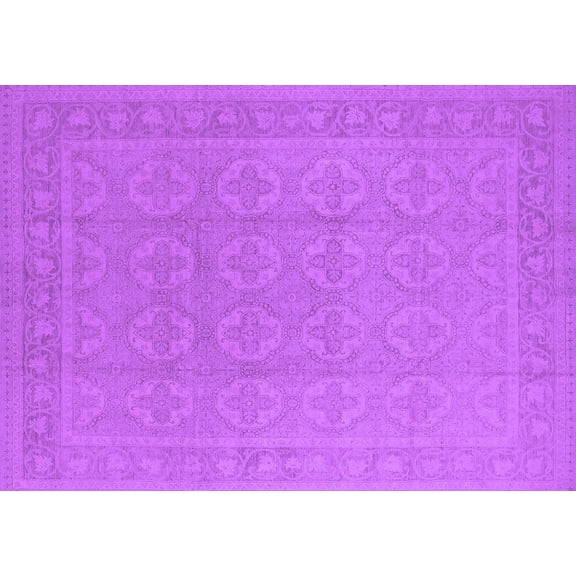 Ahgly Company Indoor Rectangle Oriental Purple Industrial Area Rugs, 2' x 5'