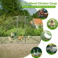 thumbnail image 3 of Large Predator-Proof Metal Chicken Coop with Weather-Resistant UV-Protective Cover, Dome-Shaped Walk-In Fence for Backyard Chickens, 9.84x13.12x6.56ft, 1" Steel Tubing, 3 of 9