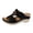 Black, variant on Rokment Orthopedic Platform Wedge Slides Sandals for Women with Arch Support Vintage Casual Comfortable Metal Leather Open Toe Chunky High Heels Slip on Backless Dress Sandals Black Size 6.5