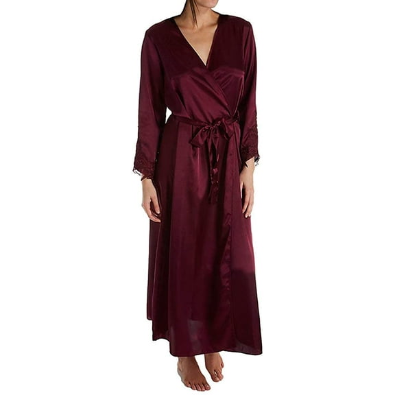 Flora Nikrooz Womens Plus-Size Stella Robe Large-X-Large Bordeaux
