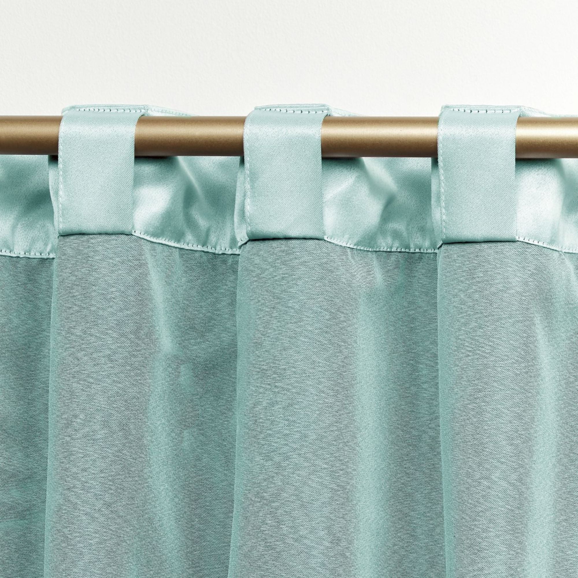 Exclusive Home Bliss Room Darkening Room Blackout HIdden Tab Top Curtain Panels, 54"x84", Aqua, Set of 2