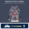 thumbnail image 5 of FORMRS Unisex School Backpack 17" Student Travel Bag with Laptop Compartment, White Colorful Circles, 5 of 7