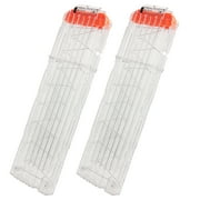 BOROLA 2 Pack 18-Darts Quick Reload Magazine Clips Compatible for NERF Elite Blasters Soft Dart Clip for Toy Gun(Transparent)