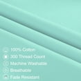 thumbnail image 3 of PiccoCasa Body Pillowcase 300 Thread Count Egyptian Cotton Pillowcase Jumbo Cyan, 3 of 8
