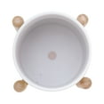 thumbnail image 2 of Better Homes & Gardens 6"D x 5.5"H Ceramic & Wood Planter & Stand Set, White, 2 of 8