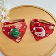thumbnail image 6 of Christmas Dog Bandanas,Adjustable Pet Christmas Triangle Scarf Stylish Breathable Dog Bib with Buckle Design for Fall Winter Thanksgiving Costume,christmas pet scarves,dog winter scarf，B, 6 of 9
