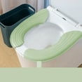 Oblong Toilet Seat Cover And Rug Set Toilet Mat Floor Mat for Bathroom Long Memory Foam Shower