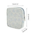 thumbnail image 2 of Unique Bargains 1 Pc Stylish Square Hearts Makeup Bag for Travel Blue Polyester, 2 of 6