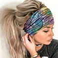 thumbnail image 4 of Zhaomeidaxi Headbands Yoga Wide Knot Hair Bands Sweat Printed Headwraps Elastic Turban Headscarfs Multicolor Headwear Outdoor Hair Accessories for Women and Girls, 4 of 8