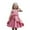 Pink, variant on Fozruso Girls A Line Dress Elegant Satin Girls Party Dress With Puffy Sleeves And Flowy Skirt For And Celebrations Sizes 4-5 Years
