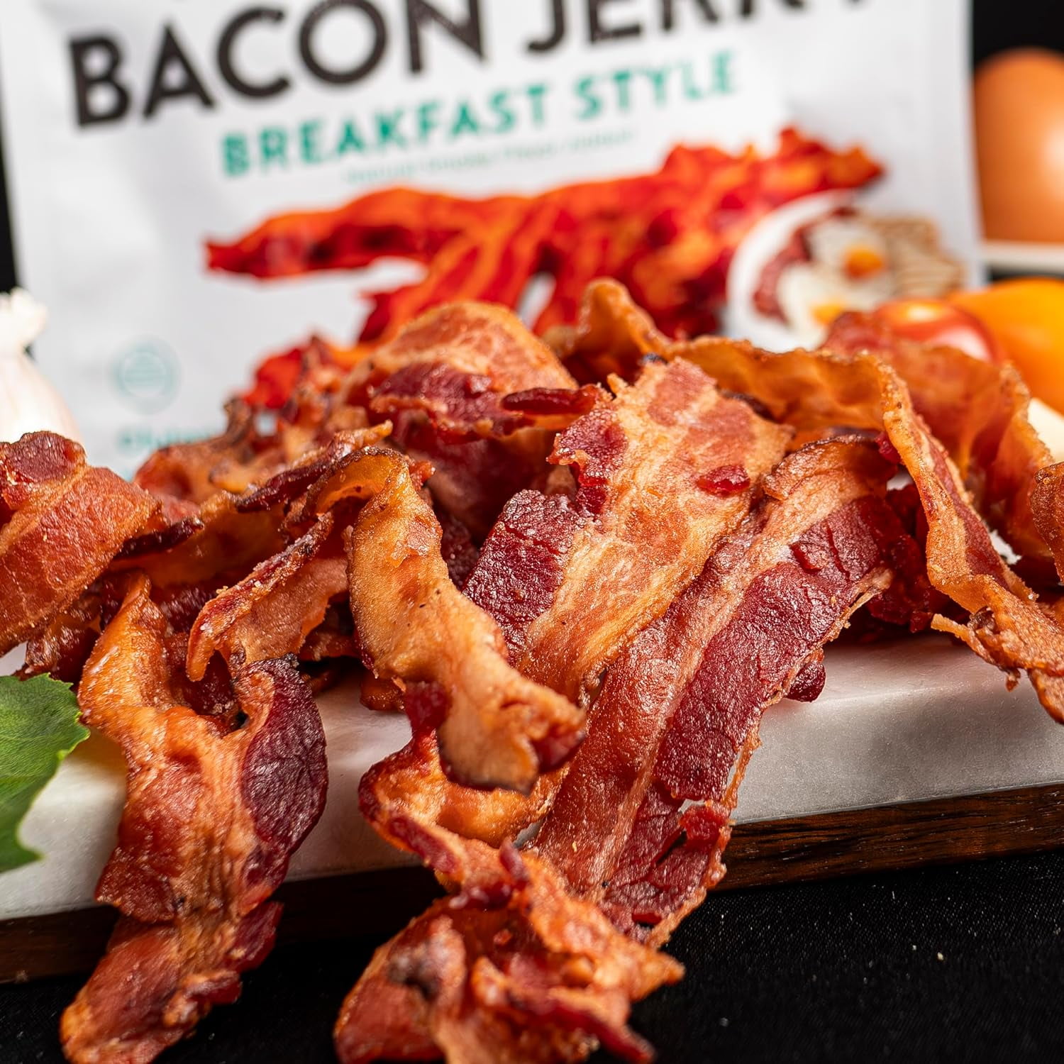 (2 pack) Wicked Cutz Premium Uncured Tender Bacon Jerky, Breakfast Style, 14g Protein, 2 oz Bag